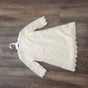 Cream flower girl dress